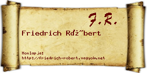 Friedrich Róbert névjegykártya