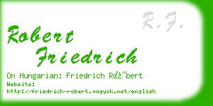 robert friedrich business card